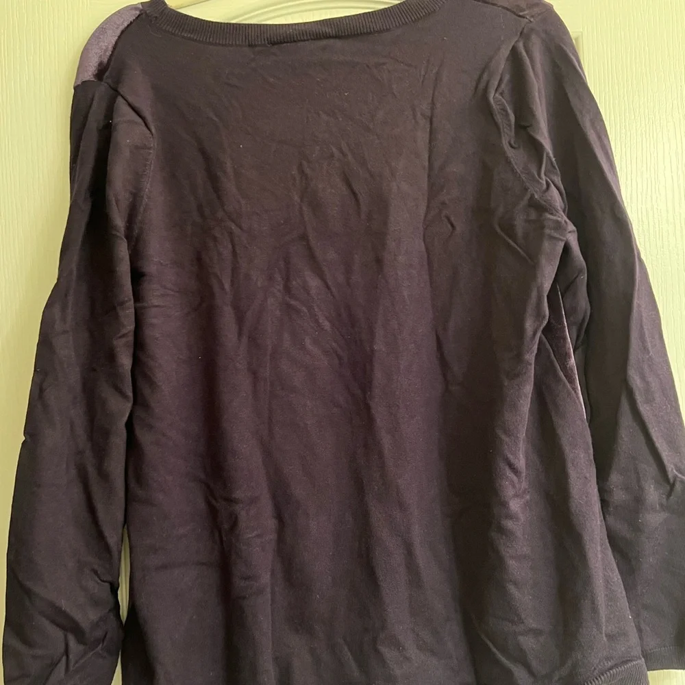 Lane Bryant Velvet Front Sweater - 14/16 - Picture 2 of 3